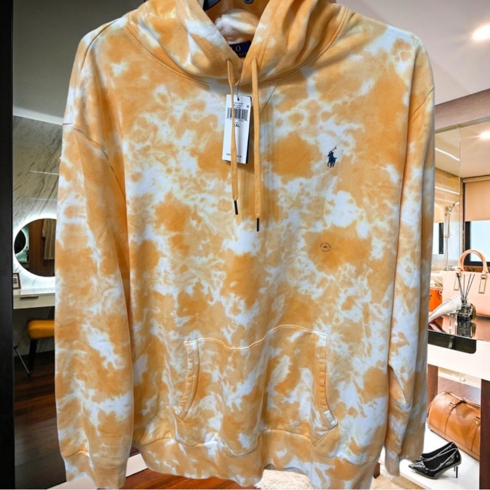 Polo Ralph Lauren Men’s Orange Hoodie Classic Fit Sz XXL NWT